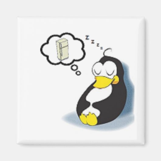 Pinguim sonhando com a geladeira マグネット (正面)