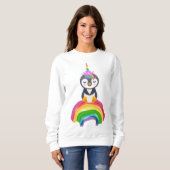 Pinguim unicórnio arco-iris スウェットシャツ (正面フル)
