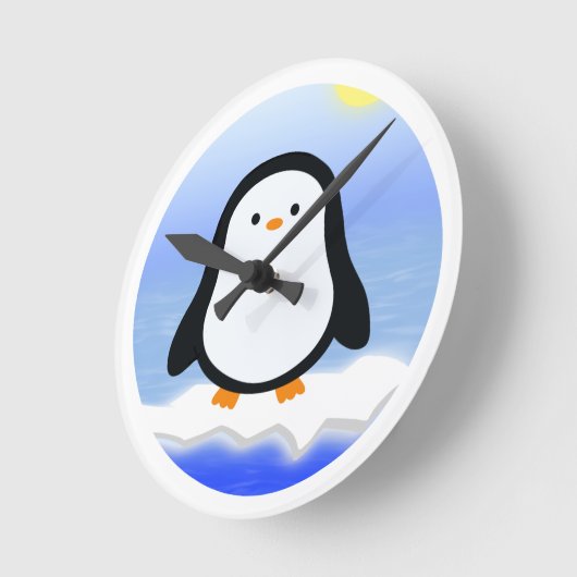 Pinguin  ラウンド壁時計 (傾斜)
