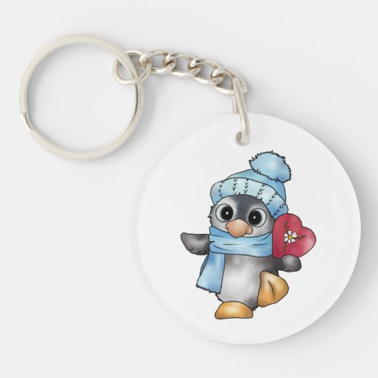 Pinguin mit Herz キーホルダー (正面)