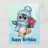 Pinguin mit herz ポストカード (正面)