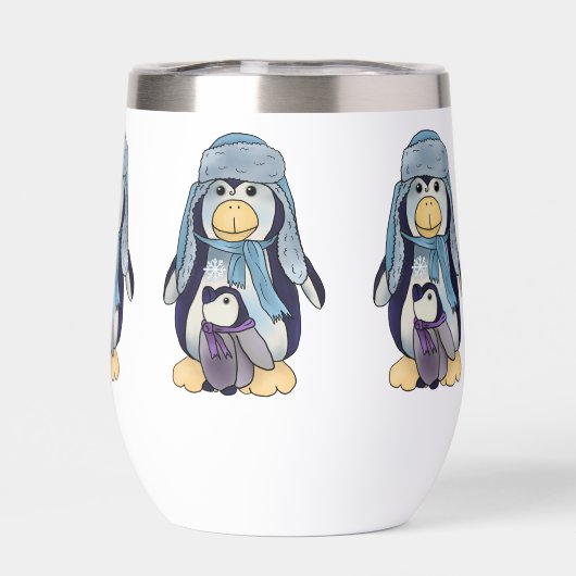 Pinguin mit kind Kaffeetasse (背面)