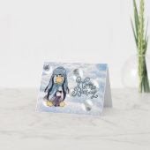 Pinguin mit Kind Karte カード (正面)