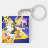 Pinguin mit Koffer Acryl Schlüsselanhänger キーホルダー (裏面)