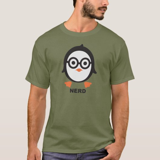Pinguin - nerd - penguin tシャツ (正面)