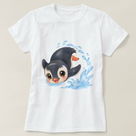 Pinguin Plitsch Platsch Tシャツ (デザイン正面)