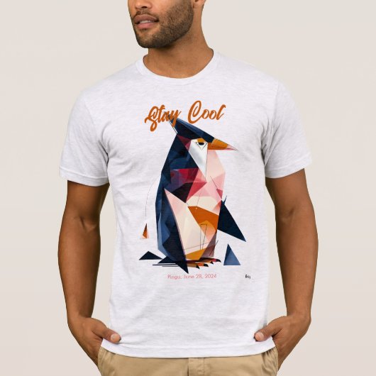 Pingüino Abstracto Moderno Tシャツ (正面)