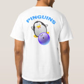 PINGUINS -ボーリングのチーム Tシャツ (裏面)