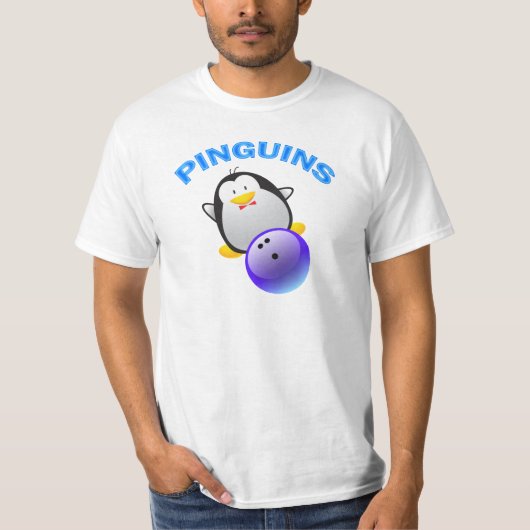 PINGUINS -ボーリングのチーム Tシャツ (正面)