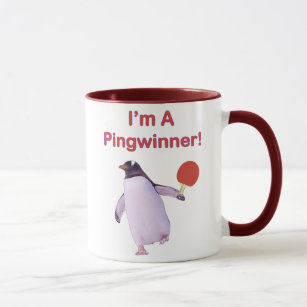 Pingwinnerのペンギンの卓球 マグカップ