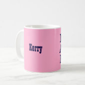 Pinkおよび黒いV03最も最高のな叔母さん コーヒーマグカップ (正面左)