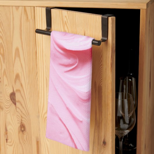 PInkつや消し旋回 キッチンタオル (三つ折り)