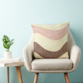 PInkとブラウンストライプ クッション (椅子)