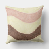 PInkとブラウンストライプ クッション (裏面)