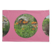 Pinkの個人用水玉模様 枕カバー (裏面)