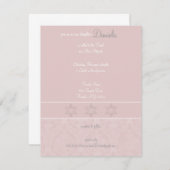 PInkエレガンスバルミツワー招待状 招待状 (正面/裏面)