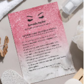 PInkグリッター大理石アフターケアの手順 名刺