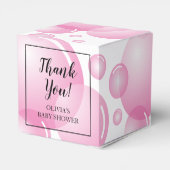 PInkシャボン玉ガールベイビー感謝していシャワーユーパーティー フェイバーボックス (裏面サイド)