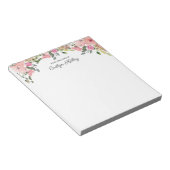 PinkフローラII From the Desk パーソナライズされた of、 ノートパッド (アングル)