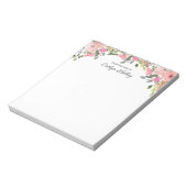 PinkフローラII From the Desk パーソナライズされた of、 ノートパッド (回転)