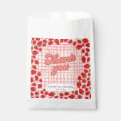 PInkホワイトサンキューレッドストロベリーパーティーフローラ フェイバーバッグ (正面)