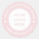 PInkロゴご注文のラウンドステッカーをありがとうございます ラウンドシール (正面)