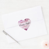 PInkローズキャンディビュッフェステッカー ハートシール (封筒)