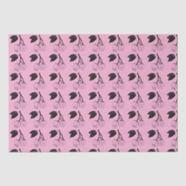 PInk上の黒いさくらんぼ 薄葉紙