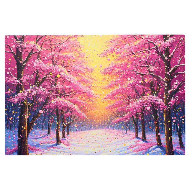 PInk冬林 メタルプリント (正面)