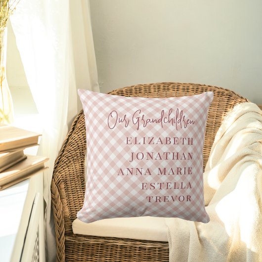 Pink孫が祖父母への贈り物を命名 クッション
