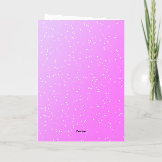 PInk小さな女の子カップケーキ誕生日挨拶 カード (裏面)