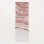 Pink金ゴールド大理石Monogram Cligraphy Script名  ヨガマット (裏面)