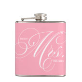 Pink エレガント Script Future Mrs. フラスク (正面)