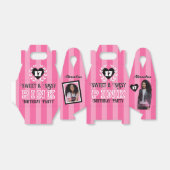 PINK ガーリー Birthday Partyカスタム Photo Any Age フェイバーボックス (折り畳みなし)