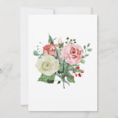 Pink コンテンポラリー Rose写真を保存する セーブザデート (裏面)