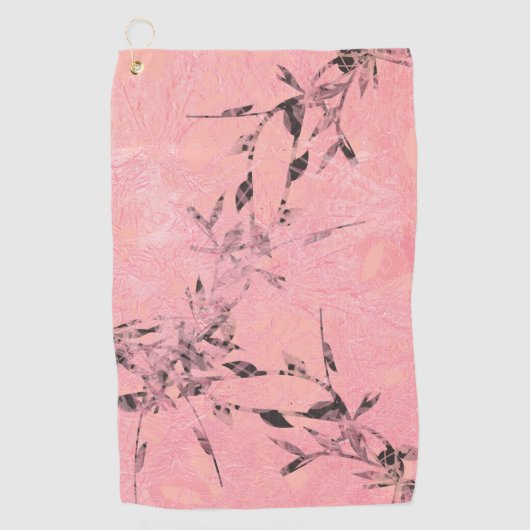 pink ゴルフタオル (正面)