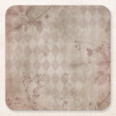 pink スクエアペーパーコースター (正面)