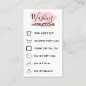 Pink モダン Instructions気に Customizable Logo 名刺 (裏面)