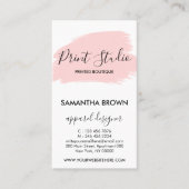 Pink モダン Instructions気に Customizable Logo 名刺 (正面)