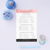 Pink《写真》ぼけ味モダンビジネスサービス/料金表チラシ チラシ (シングル)