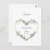 Pink 感謝してい Your Friendsのフローラハート ポストカード (正面/裏面)