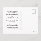 Pink 救 Our New Date Photo Collage 結婚's ポストカード (裏面)