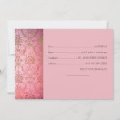 PINK -素朴 Flat日付カードを保存 セーブザデート (裏面)