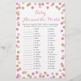 Pink & 金ゴールドベビーAround the World Translation Game