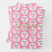 Pink 1st Birthday  ラッピングペーパーシート (インサイチュ)