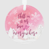 Pink 1st Christmas as Gramona写真 オーナメント (裏面)