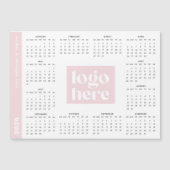 Pink 2026 Business Logo Magnetic Calendar (正面)