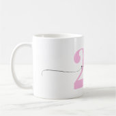 Pink 21st Birthday Gift コーヒーマグカップ (左)