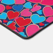 PInk 3dハート デスクマット (コーナー)