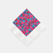 PInk 3dハート 縁ありカクテルナプキン (角)